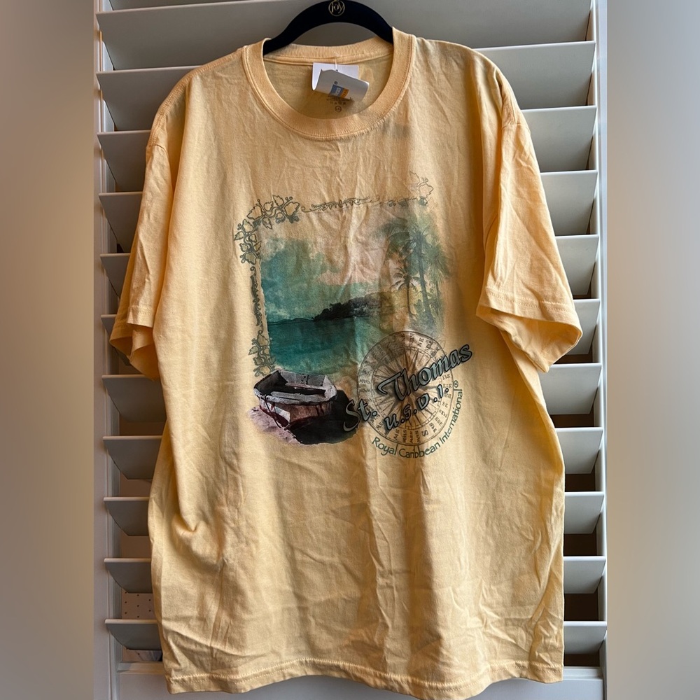 Royal Caribbean - NWT - Large - Yellow - St Thomas - SS Tee